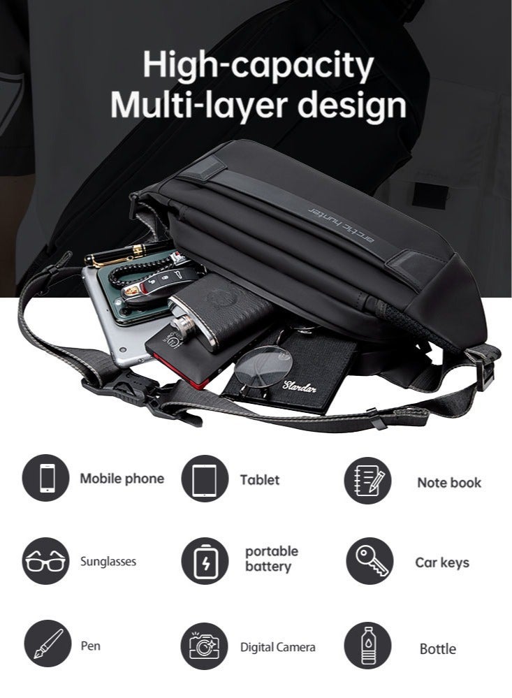 ARCTIC HUNTER Lightweight Waist Money Bag for Men and Women,Crossbody Shoulder Bag Pack,Belt Bag for Travel Walking Running Hiking Cycling, Black - Image 5